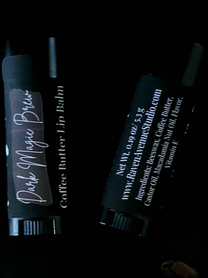 Dark Magic Brew Lip Balm / Coffee Lip Balm for wholesale by Raven Avenue Studio