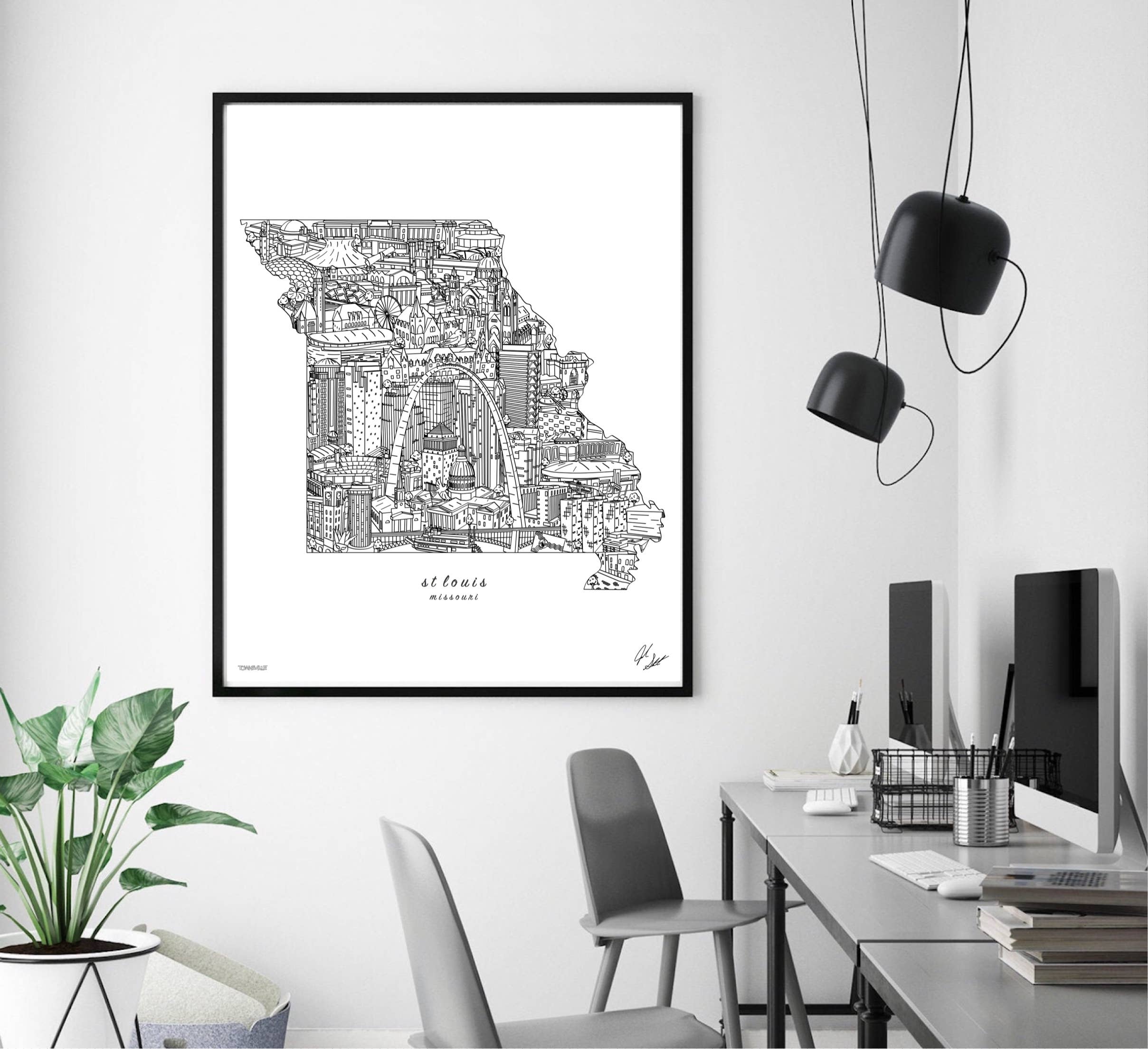 Townsville Art - Vendita all'ingrosso Stampa artistica - Decorazione murale St. Louis Missouri1