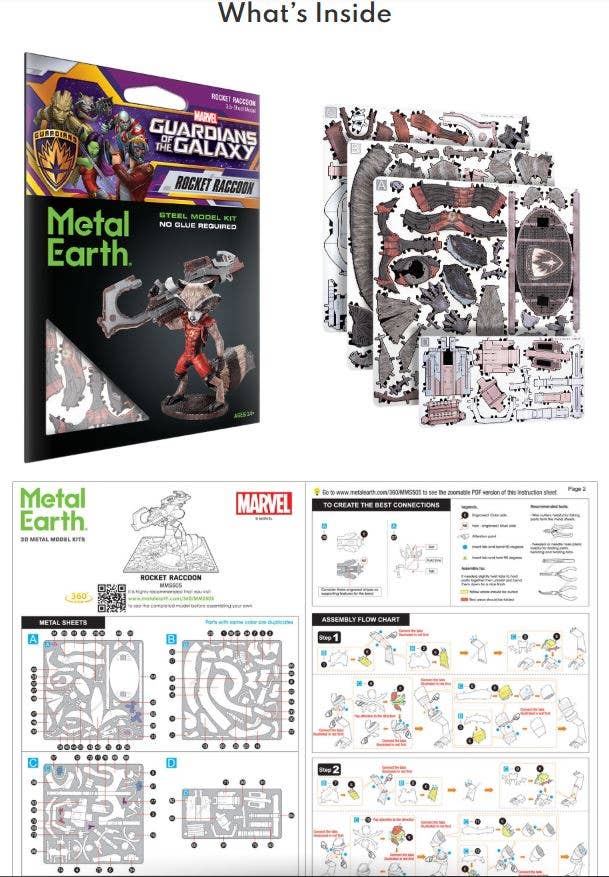Metal Earth - Wholesale DIY Craft Kit - Rocket Raccoon - Marvel0