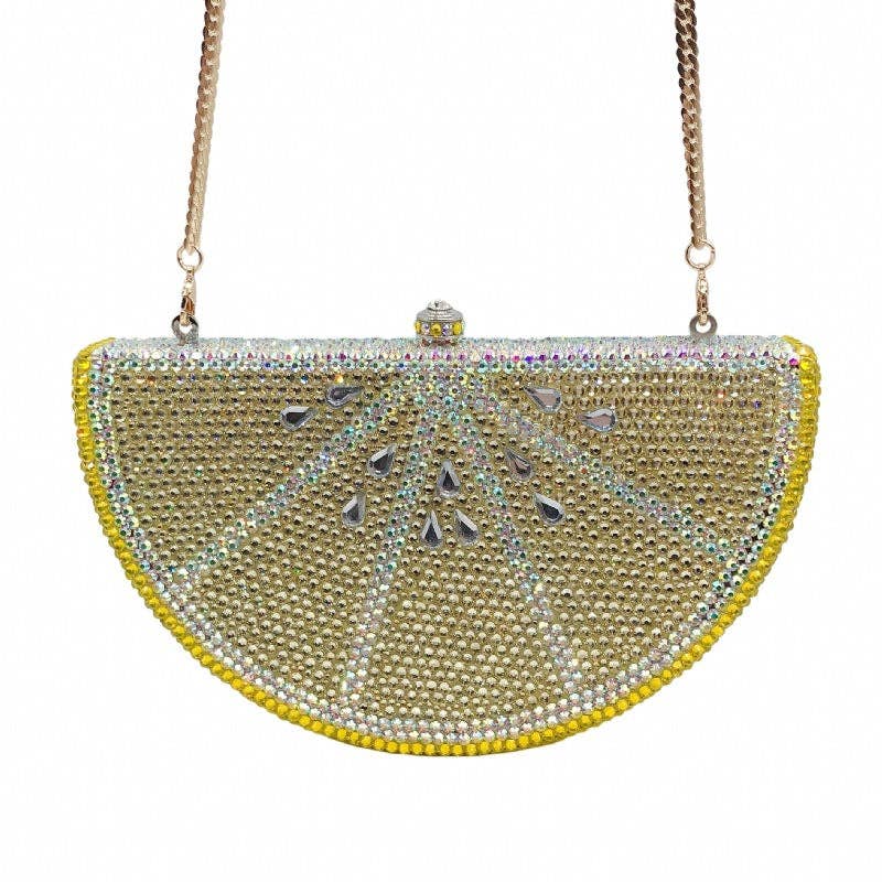 Blue Lemon Rhinestone Evenning Bag HB1664 for wholesale on Faire4