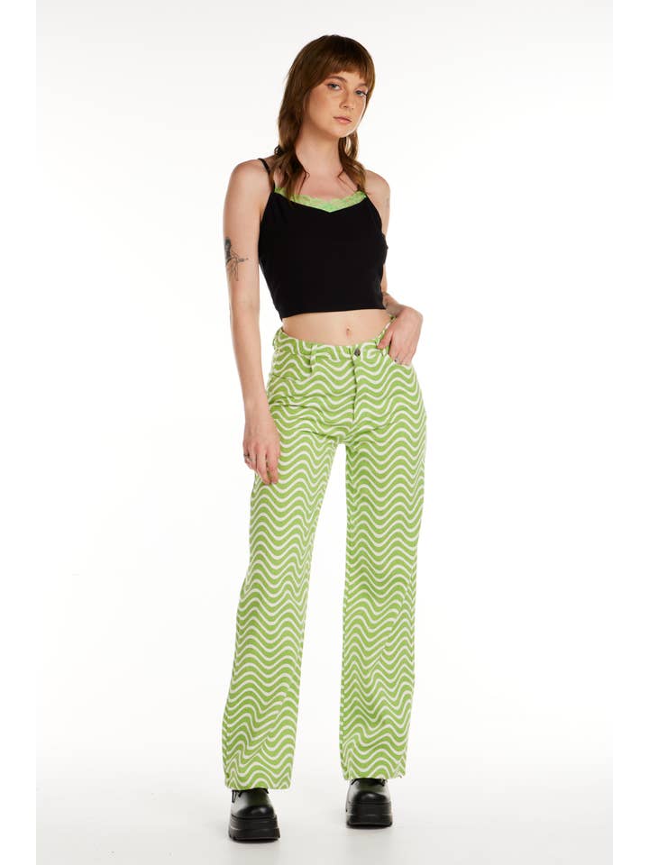 Pretty Damage - Wholesale Jeans - Women's - Wavy Denim Pants