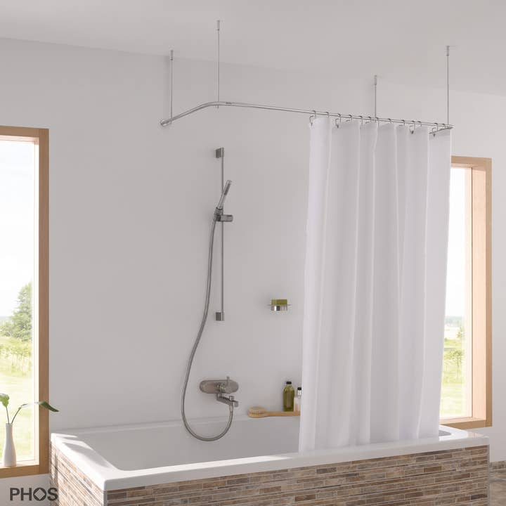 PHOS Design GmbH – wholesale Towel holder/hanger – U shape stainless steel bath tub shower curtain rods