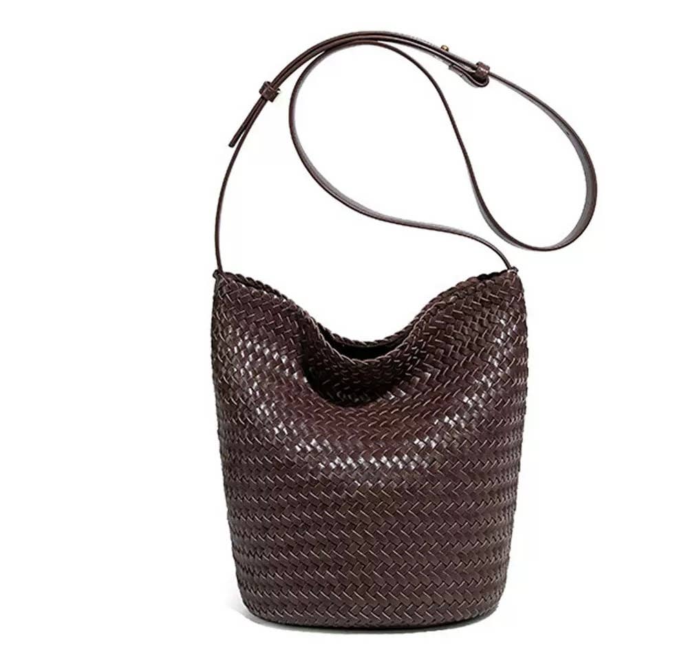 Sook Stainable - Vendita all'ingrosso Tracolla - Donna - Borsa a tracolla intrecciata a secchiello in pelle16