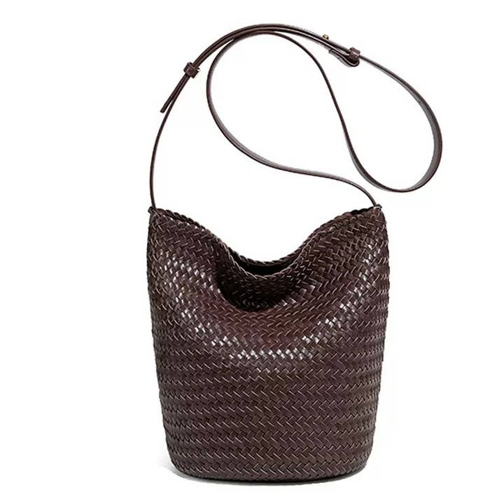 Sook Stainable - Vendita all'ingrosso Tracolla - Donna - Borsa a tracolla intrecciata a secchiello in pelle16