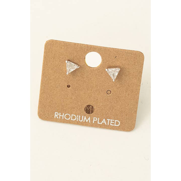 Mini Triangle Stud Earrings for wholesale by Fame Accessories