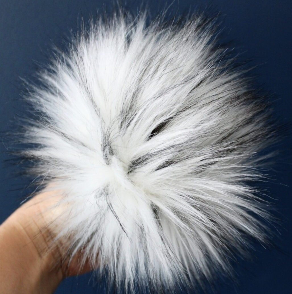 CountryStixCo - Wholesale Pom Poms - 7" Detachable Faux Fur Pom Pom - Husky1
