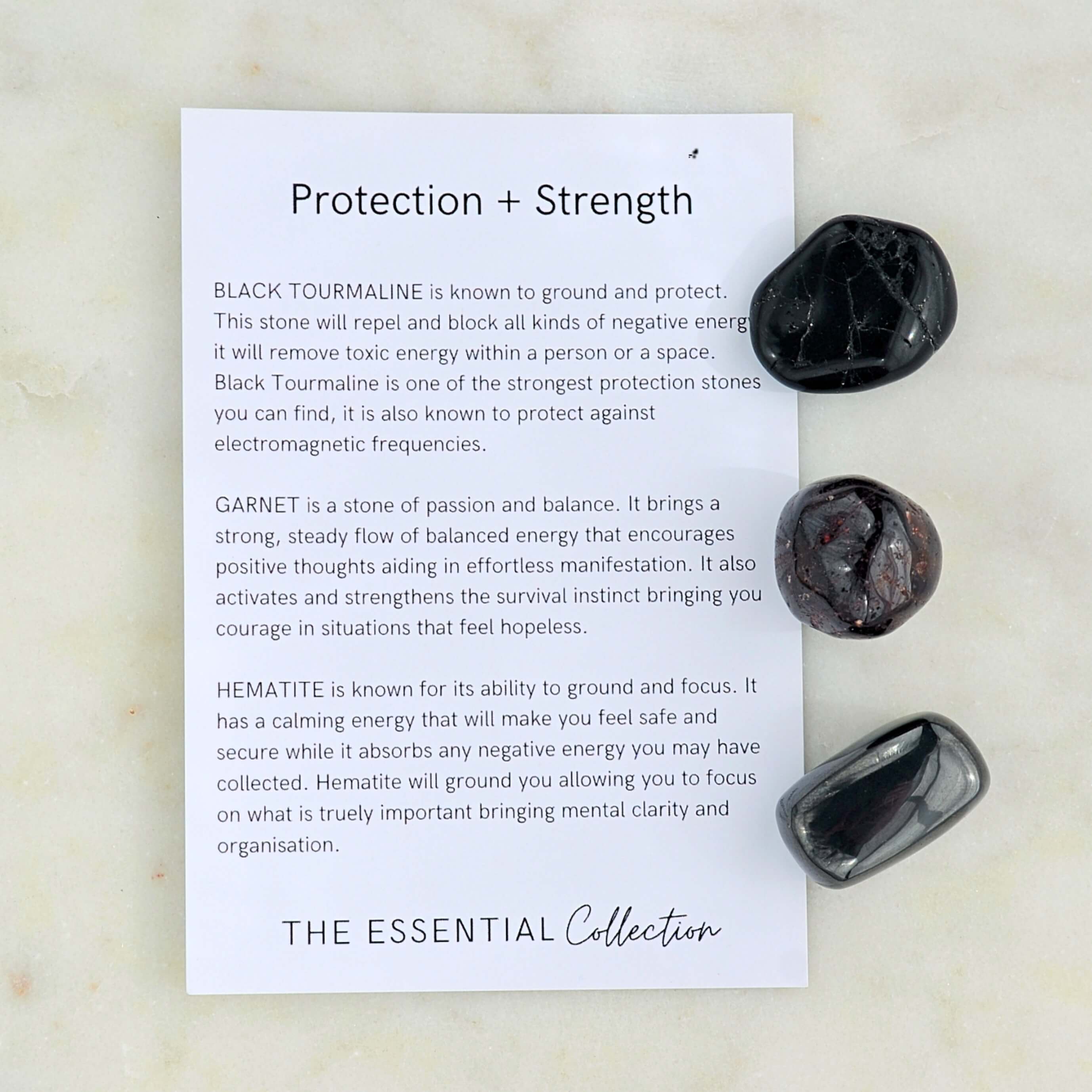 The Essential Collection - Wholesale Spiritual Stone/Crystal - Protection + Strength Crystal Kit2