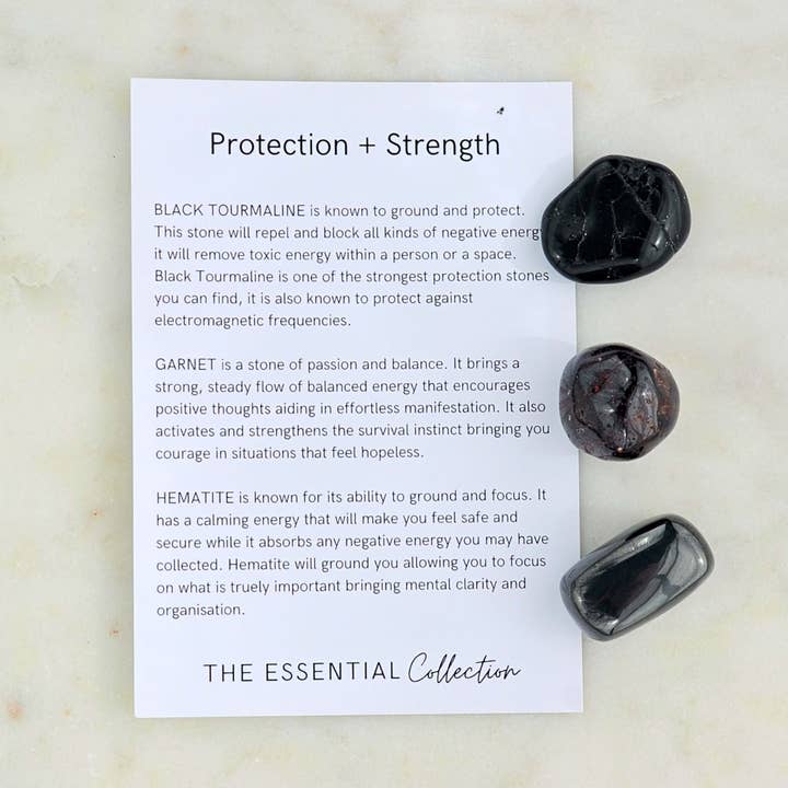 The Essential Collection - Wholesale Spiritual Stone/Crystal - Protection + Strength Crystal Kit2