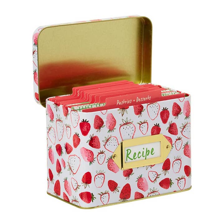 STRAWBERRY FIELDS Recipe Tin for wholesale by Gibson Signature