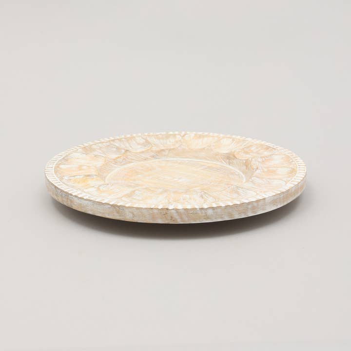 ExpoBazaar - Wholesale Dinner Plate - Wood Charger Plate | Handmade 13" Artisan Wooden Tableware2