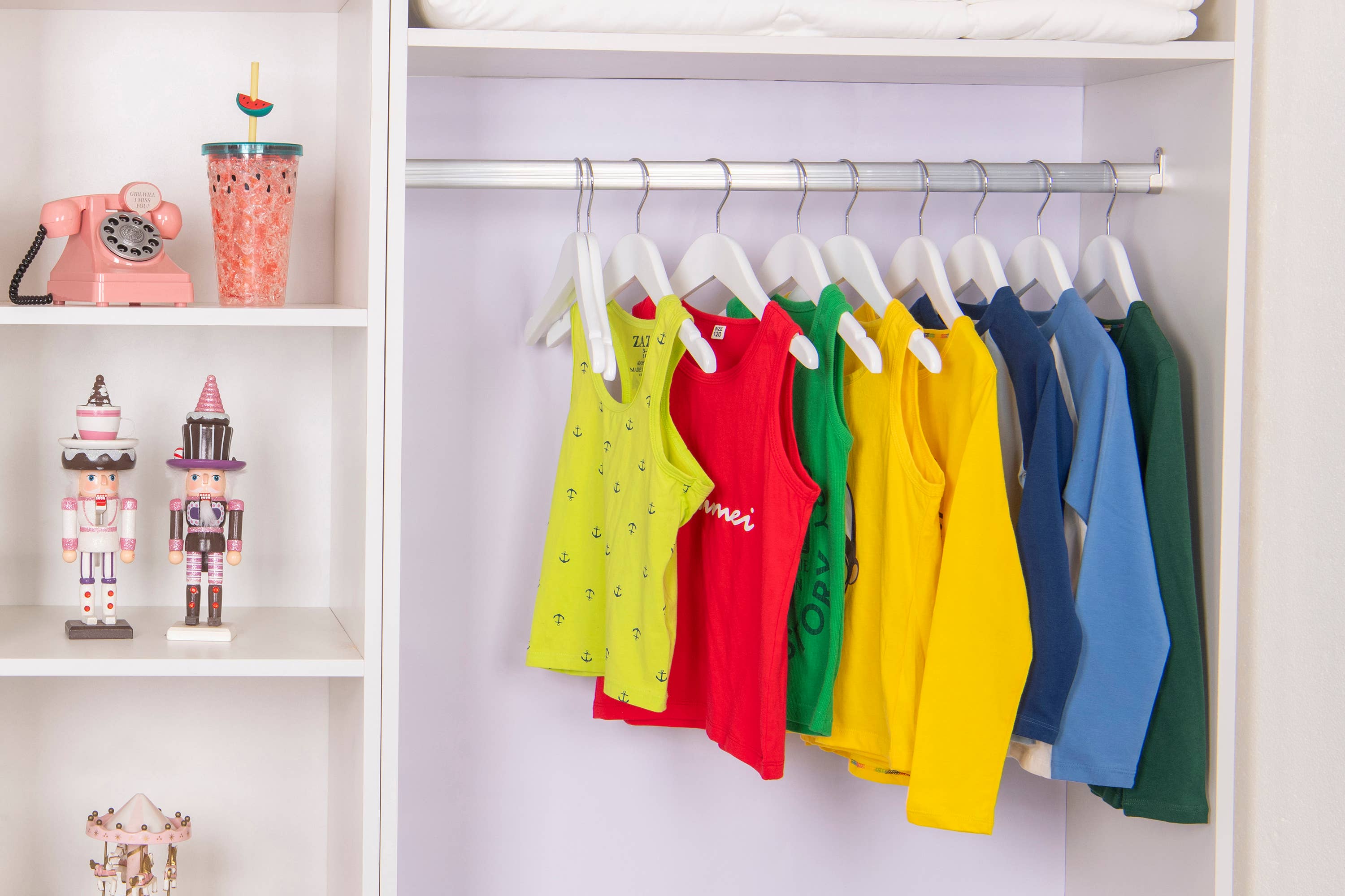 Quality Hangers - Wholesale Clothes Hangers - WK41- Kids Wooden Hanger, 12" White - 803