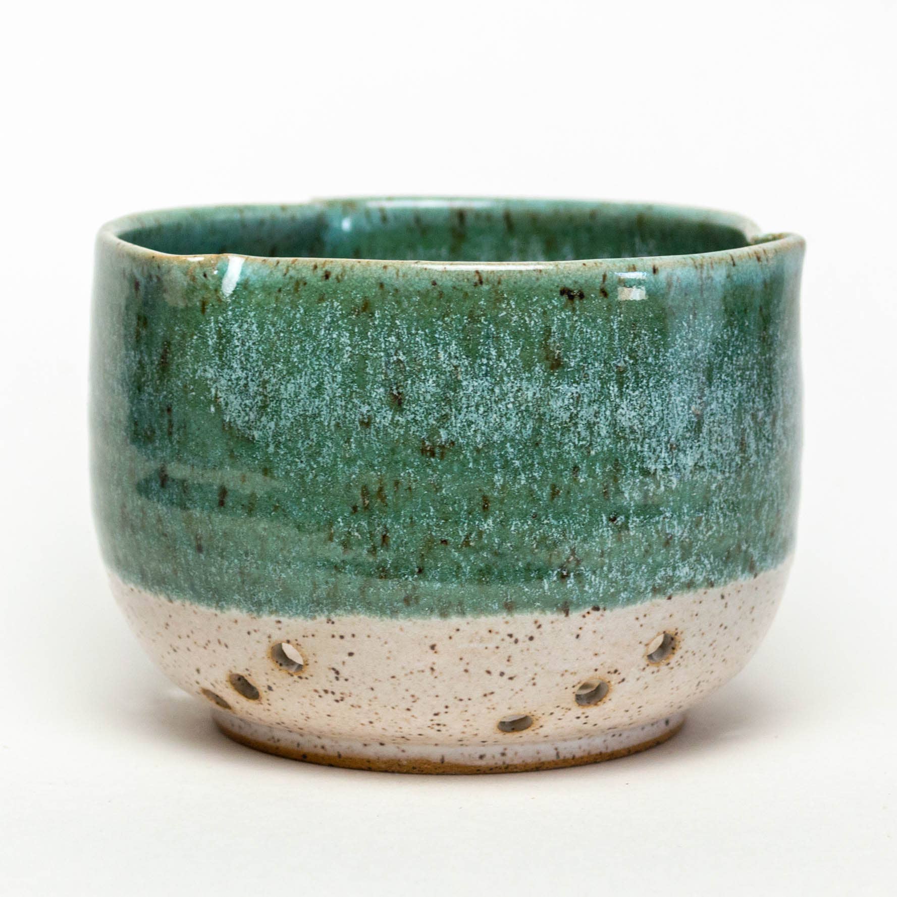 White Squirrel Clayworks – Engroshandel Skål – Berry Skål/Colander - Håndkastet USA Stentøj - Turkis2