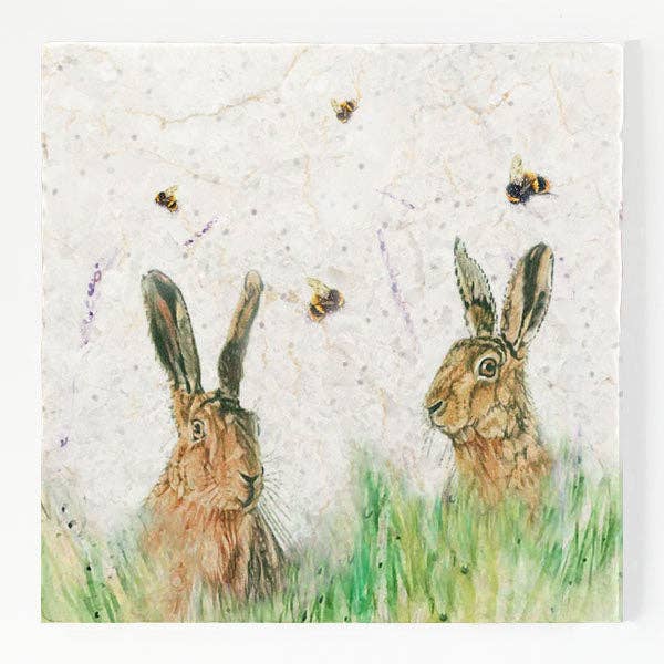 Marble Trivet Large - Hare 'n' Seek for wholesale by Country Creation