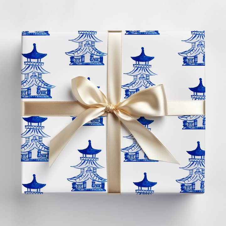 JOSIL Paperie & Gift - Wholesale Wrapping Paper Roll - Pagoda Gift Wrap0