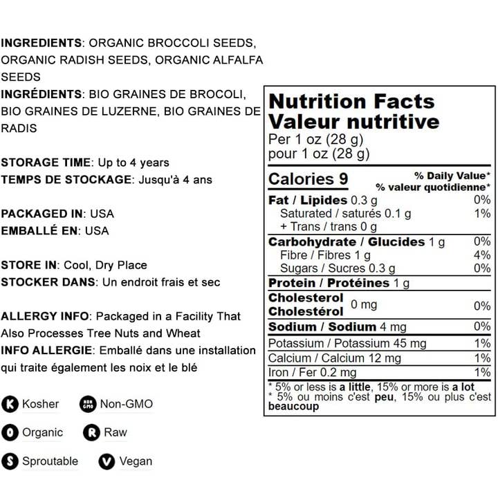 Food To Live - Wholesale Seeds/kernels - Organic Spicy Mix of Sprouting Seeds — Rich Germination Rate2