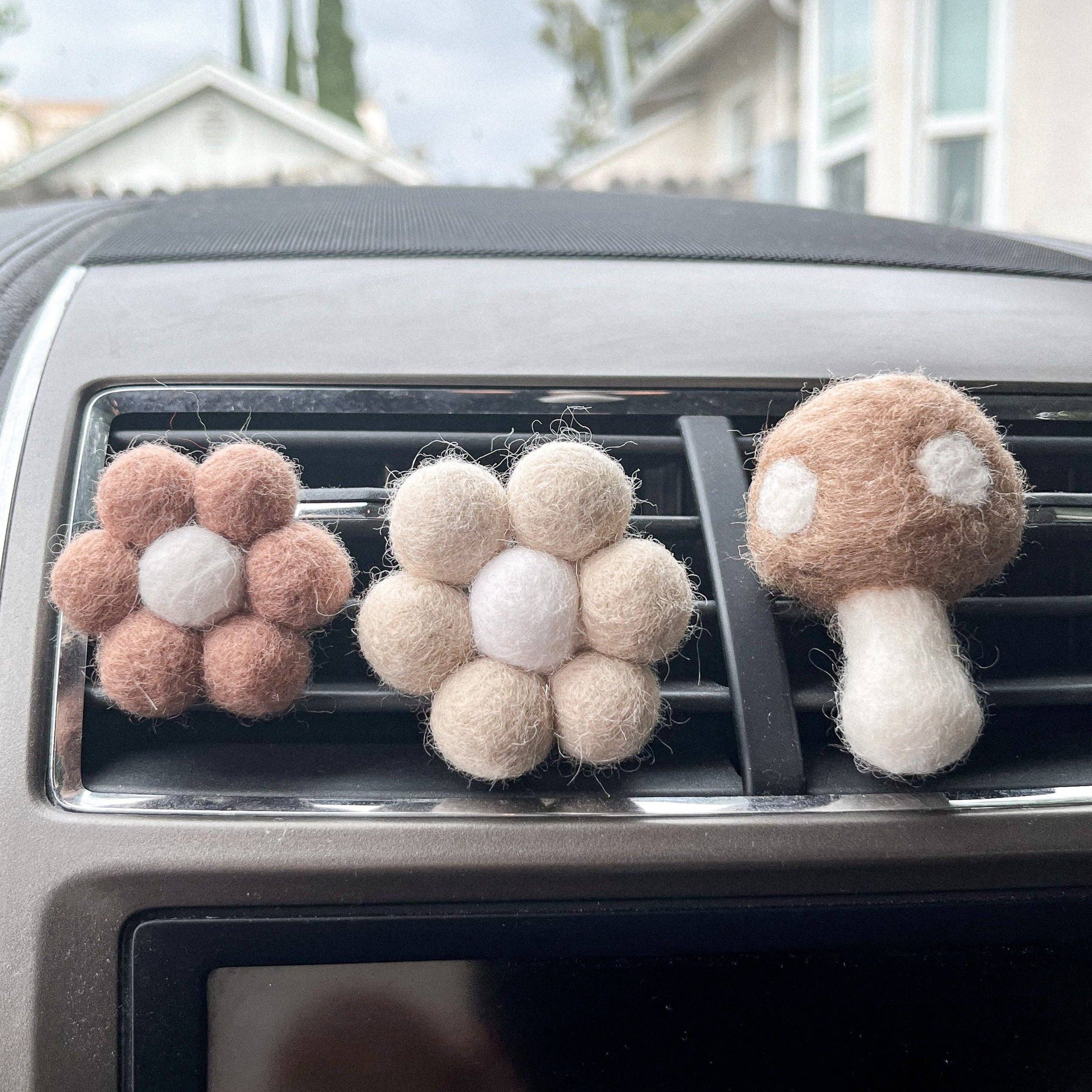 The Thrifty Handmade - Wholesale Car Freshener - Women's - Mushroom Car Vent Clip Felt Diffuser2