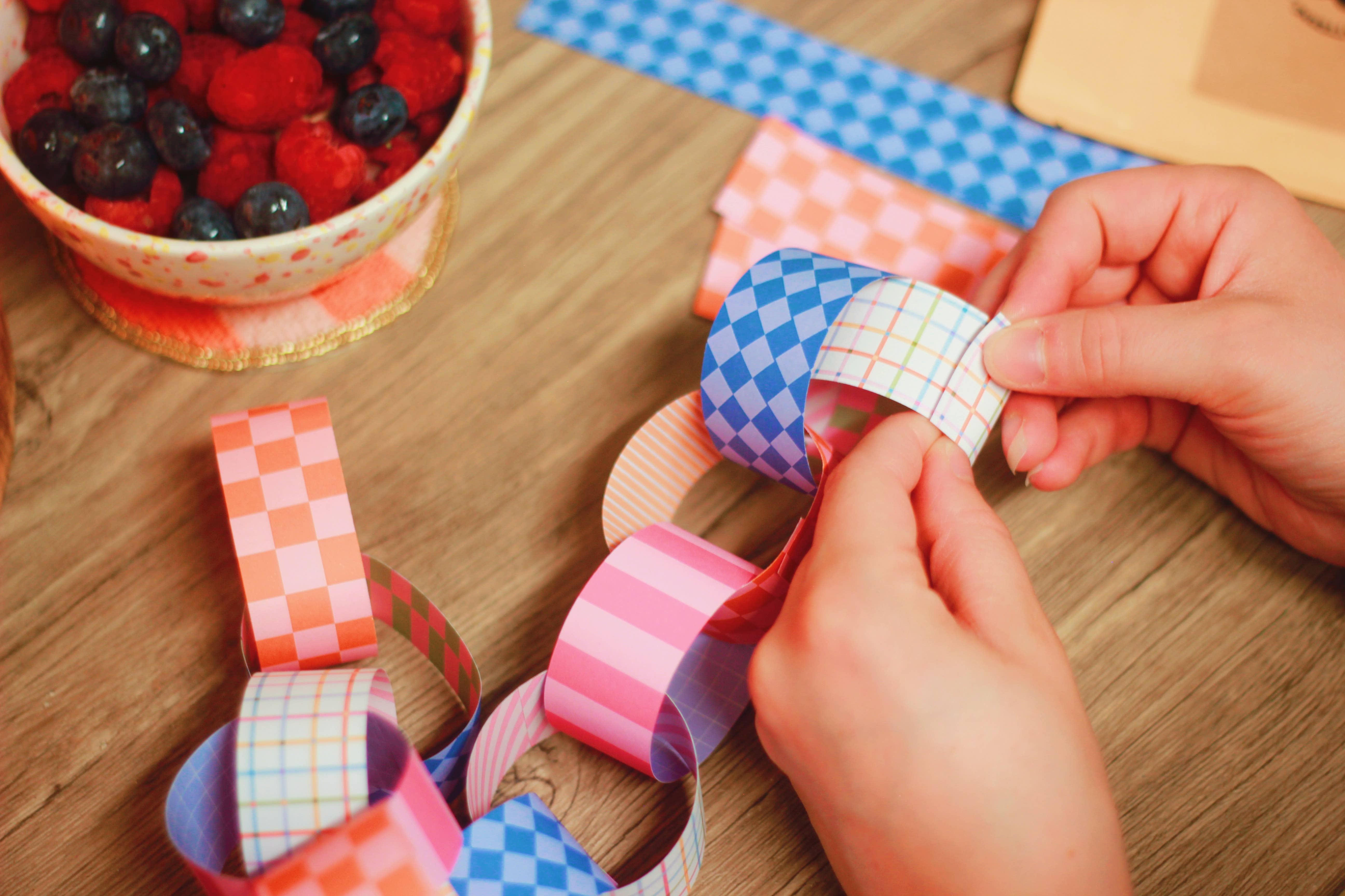 Moo and May Studio - Wholesale DIY Craft Kit - Block Party | Paper Chain Kit Birthday Bunting Party Decor3