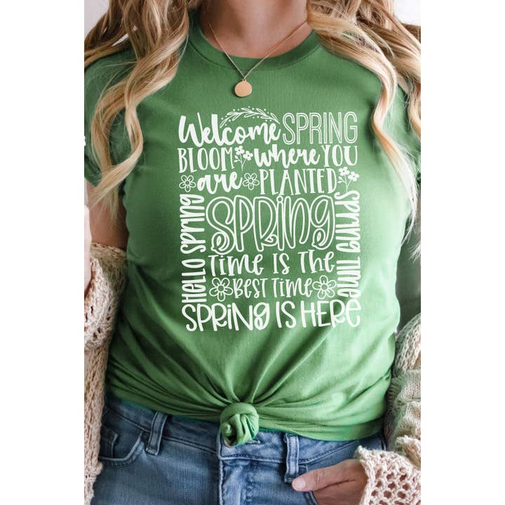 Spring Typografi Grafisk Tee for engroshandel hos Bella Me