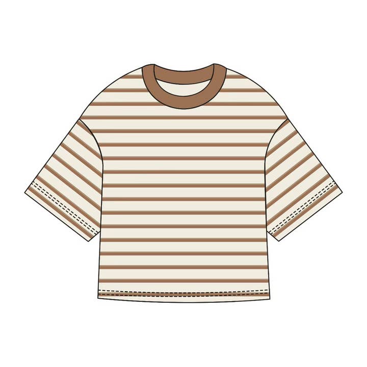 Hippie Børn Gylden Stribet T-shirt for engroshandel hos Hippie Kids