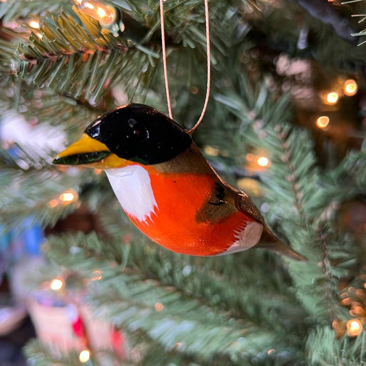 Ornaments 4 Orphans – wholesale Ornament – Robin Wood Bird Ornament
