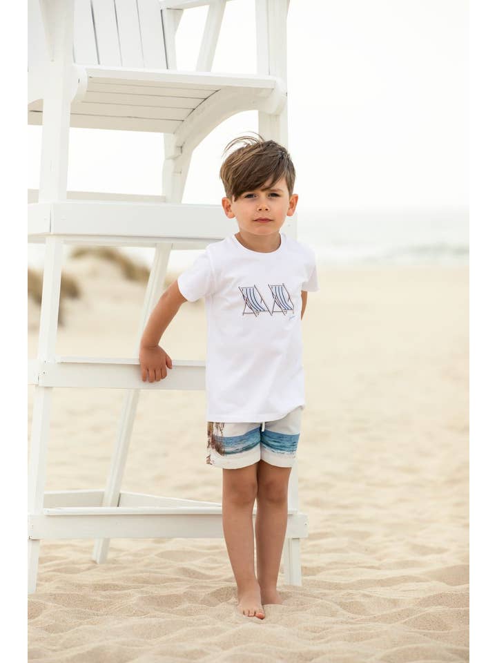 Patachou - Wholesale T-Shirt - Baby - Beach chair print t-shirt3