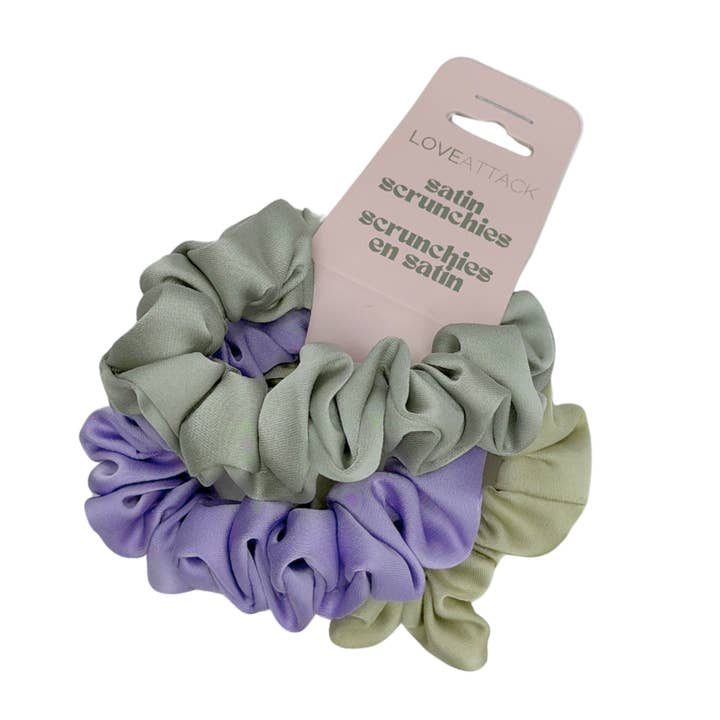 Love Attack - Wholesale Scrunchie - Women's - Small Satin Scrunchie Set - 3pcs2