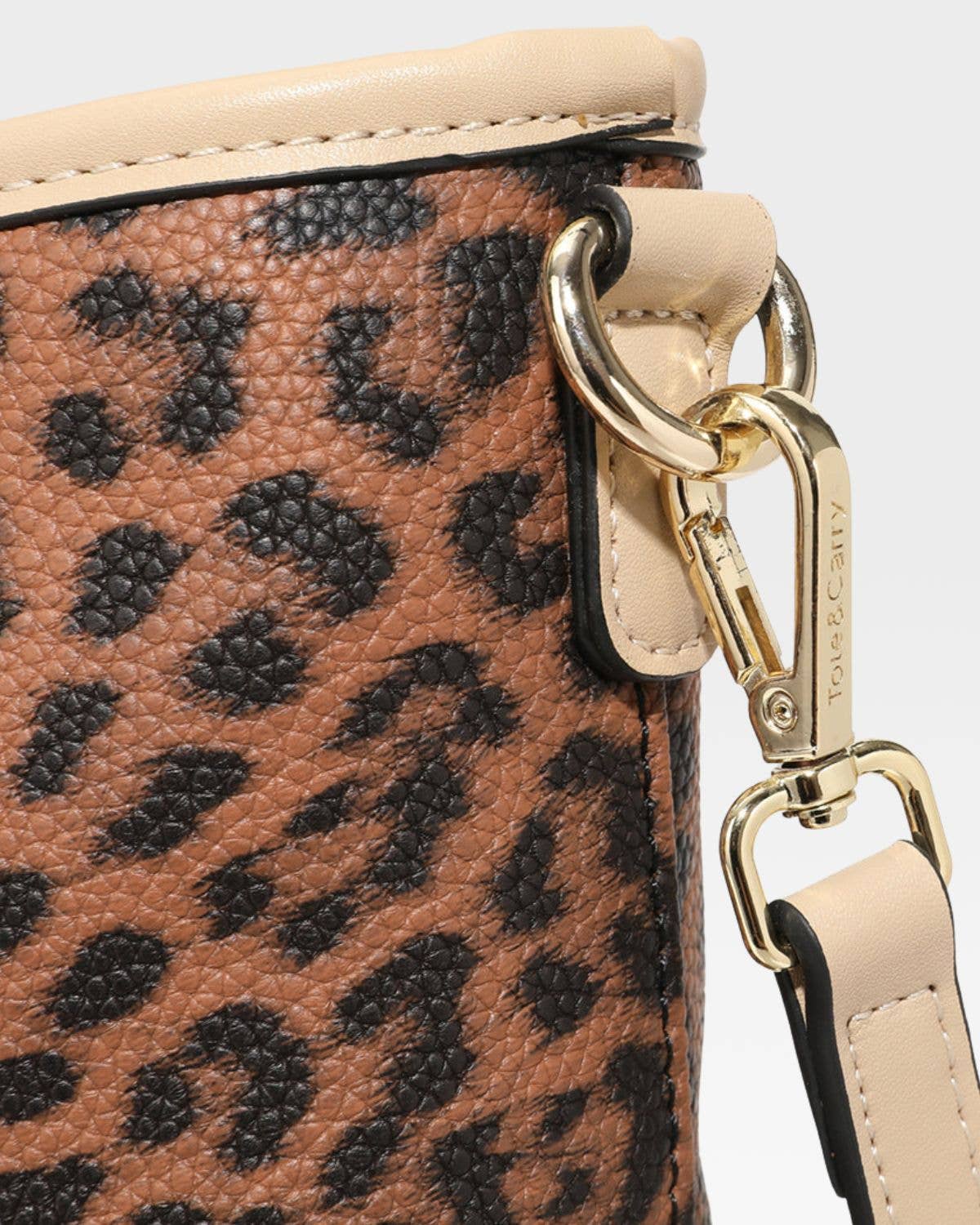 Tote&Carry - Wholesale Tote Bag - Women's - Leopard Print Tote Bag in Beige7