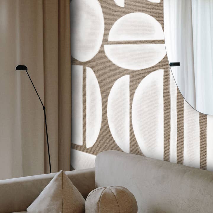 Gräsduk Raffia Modern Geometrisk Tapet för wholesale av Wallpapers4Beginners