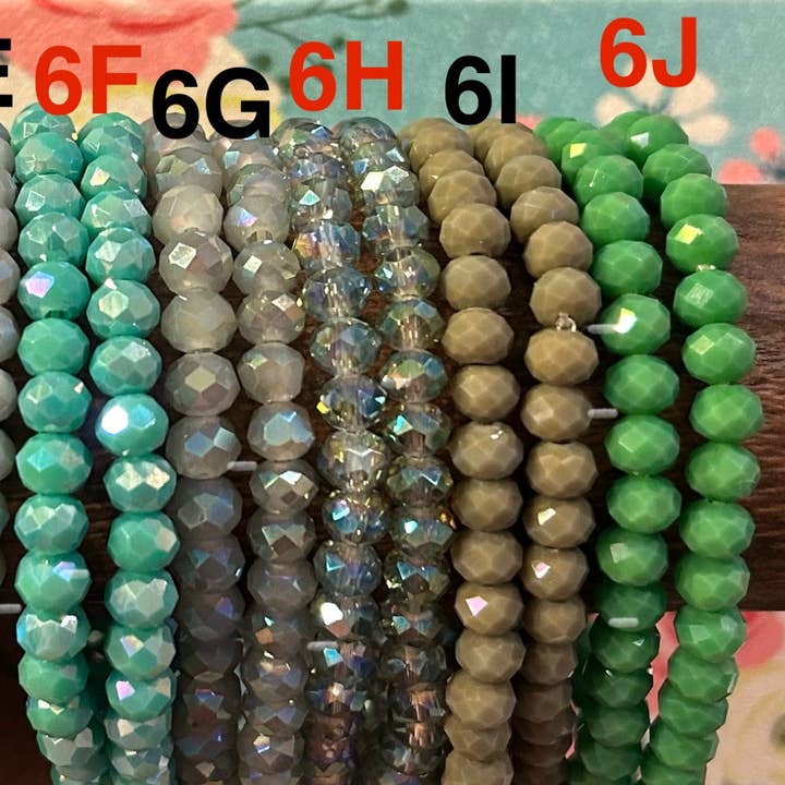 Single 6MM Crystal Bead Bracelets for wholesale by Sparkly South Wholesale