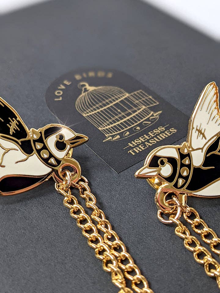 Useless Treasures - Wholesale Brooch - Love Birds | Collar Enamel Pin2