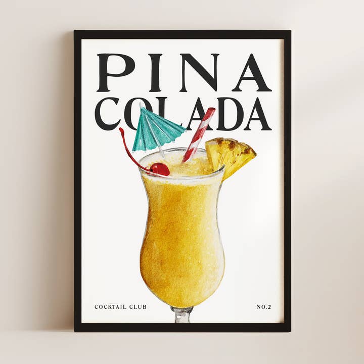 Impresión de Arte de Pared de Piña Colada para venta al por mayor de Alluvion
