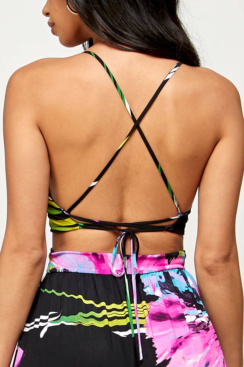 Black combo Flower Print Maxi Dress for wholesale on Faire7