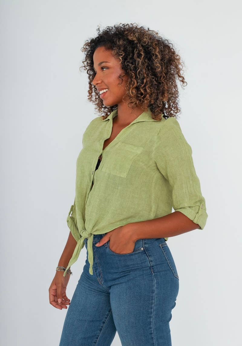 LINEN & COTTON HOUSE – Großhandel Bluse – Damen – Leinenweste 3025 MY VEST38