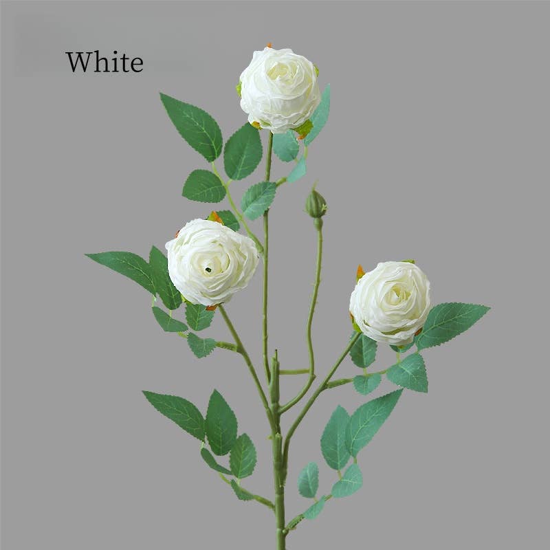 ACNITE(We cover U.S. import duties) - Wholesale Artificial Flowers - 3 heads curly rose flower Artificial rose flower for wedding0