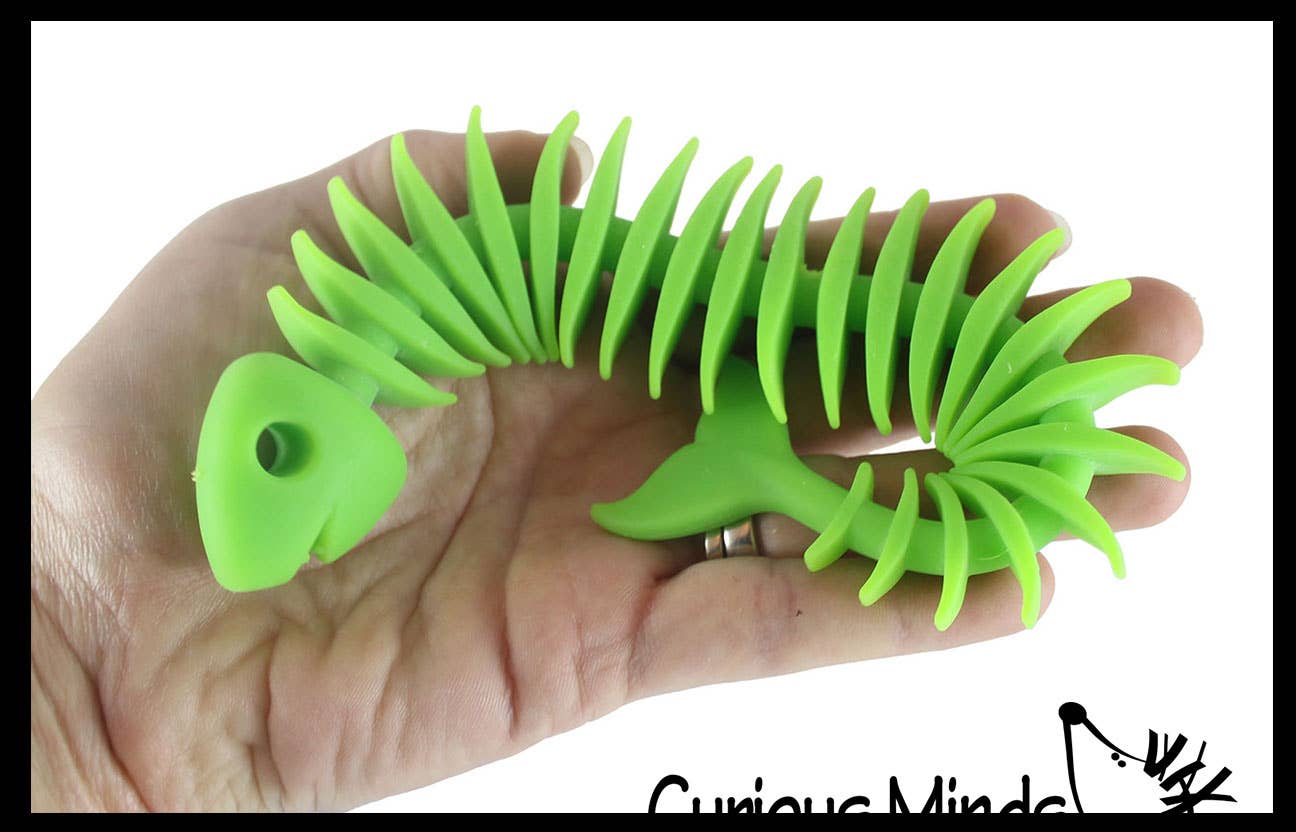 Curious Minds Toys - Vente Fidget/jouet anti-stress – enfant - 1 jouet à nouilles extensibles en forme d'os de poisson9