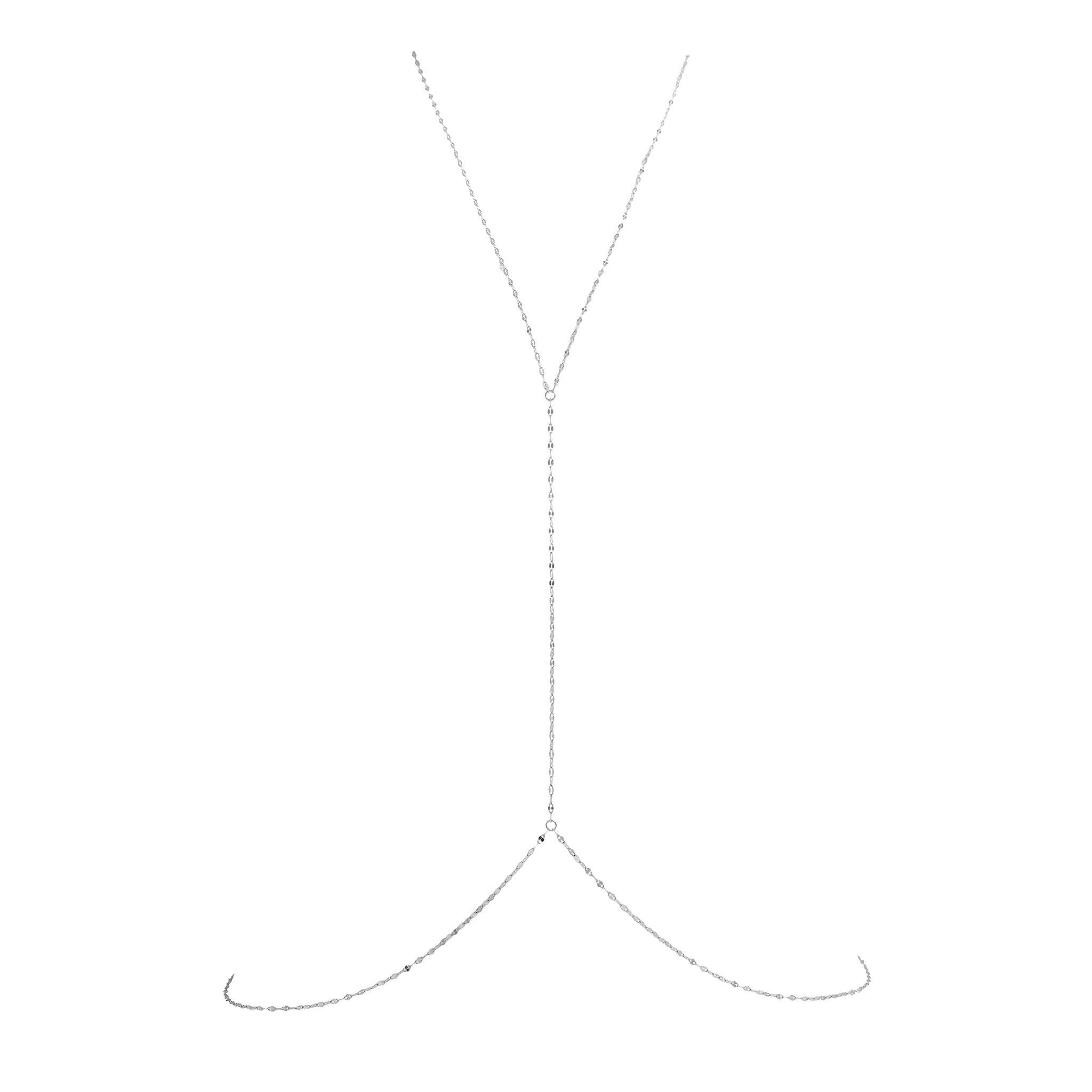 WJW - Wholesale Gezicht/lichaam ketting - 18K Goud PVD Roestvrij Staal Lip Volledig Lichaamsketting2