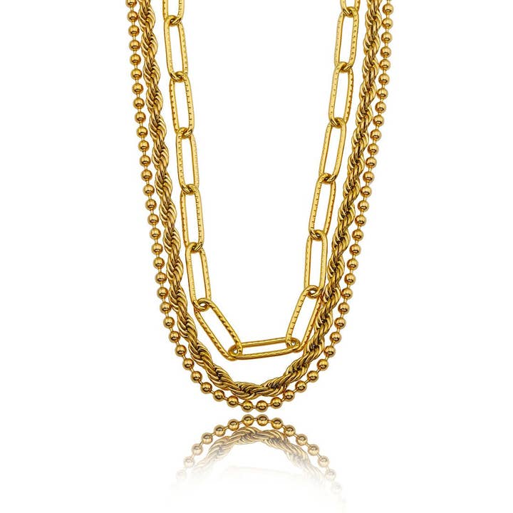 Collier triple couche Selene pour la vente par HACKNEY NINE