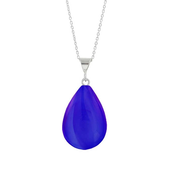 LeightWorks - Wholesale Pendant/Charm Necklace - Small Drop Pendant Sterling Silver Crystal Jewelry Necklace