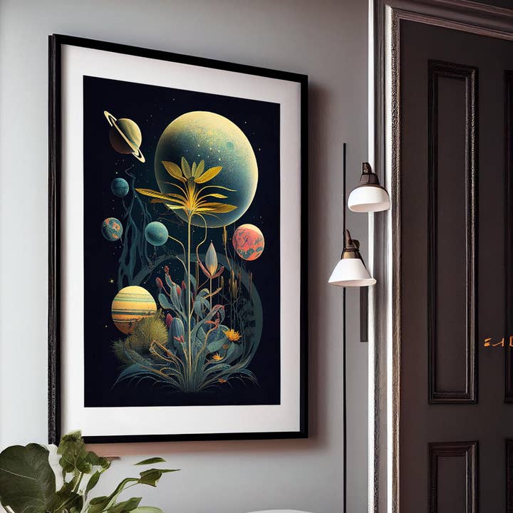 Dikhotomy - Wholesale Art Print - Arte impreso botánico espacial lejano1