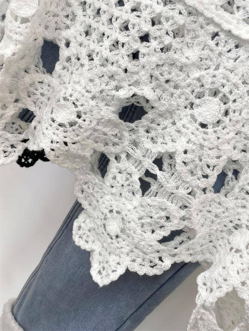 Hope & Sunshine – Großhandel Strickoberteil – Damen – Besticktes Spitzen-Crop-Top7