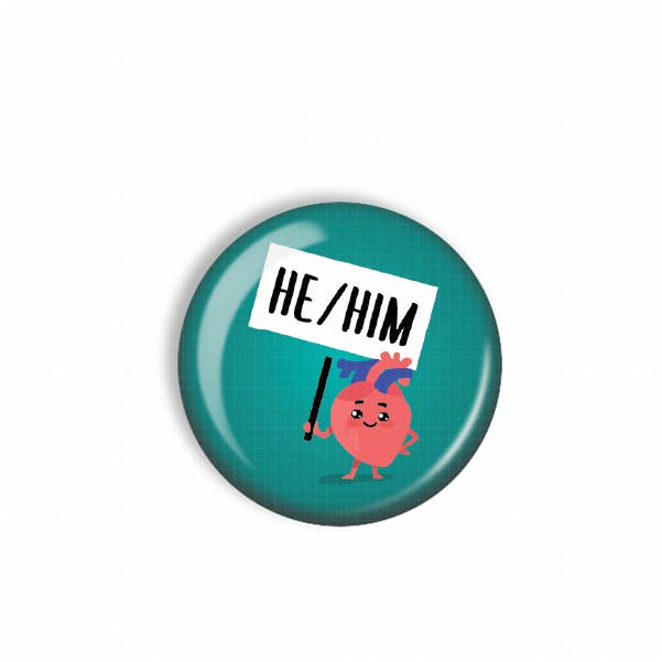 Badge Reel Topper - She/Her Pronouns - 1.5" for wholesale by Snarkynurses