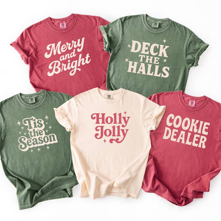 Vintage Christmas Graphic Tees for wholesale by Etched Laser