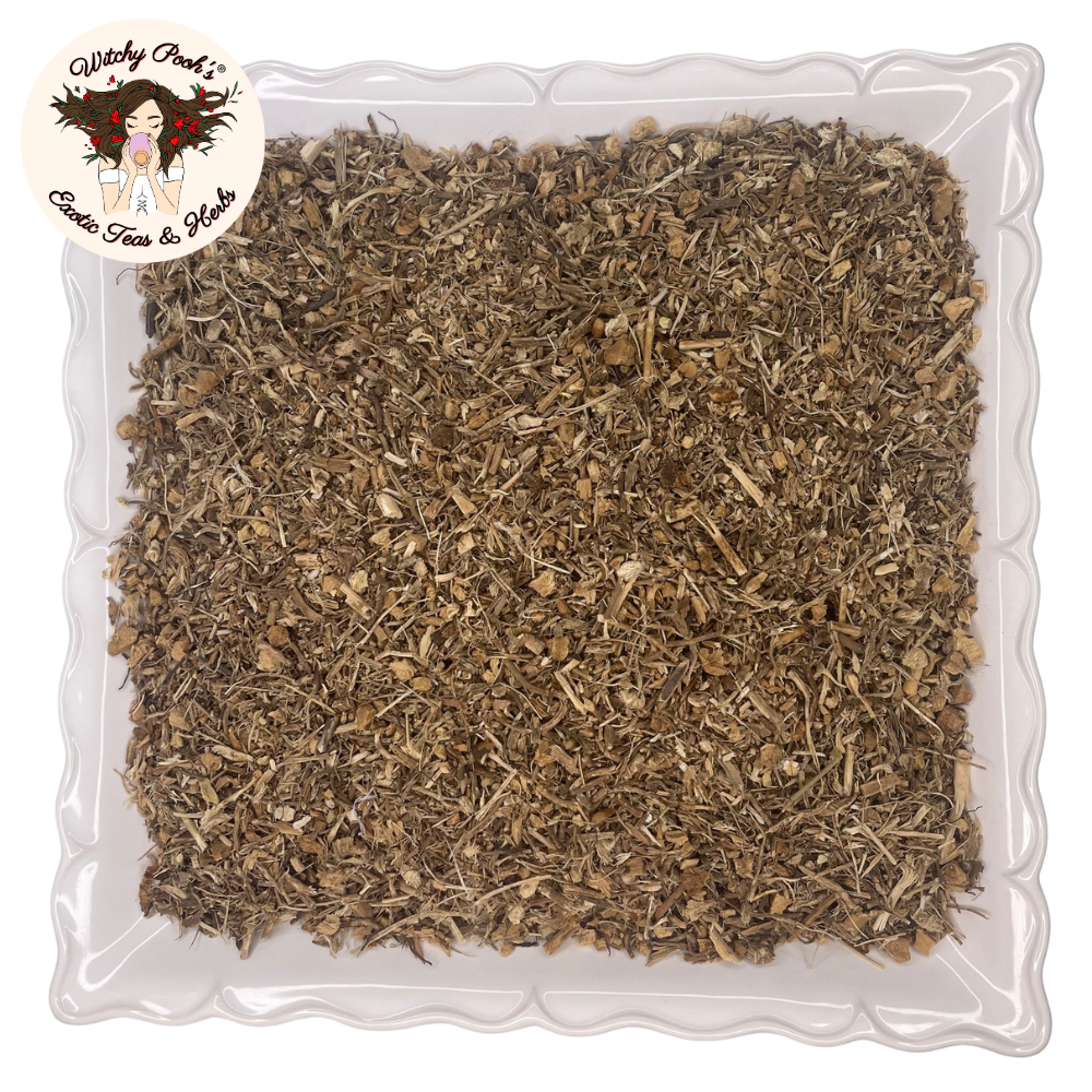 Witchy Pooh's Exotic Teas & Herbs – Engroshandel Løs te – Witchy Poohs Butcher's Broom Te, skåret og sigtet rod4