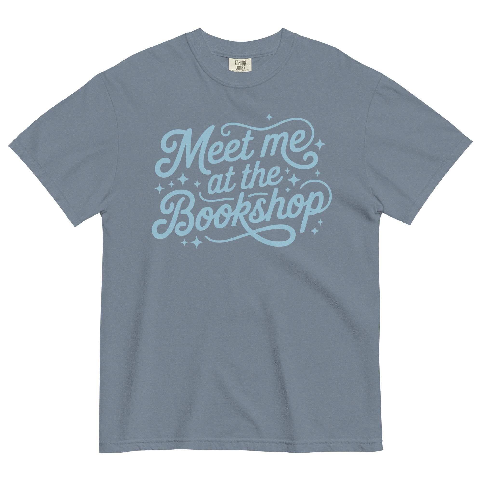 Keen Bee Studio - Wholesale Screen Printed T-Shirt - Unisex - Meet Me at the Bookshop Heavyweight T-shirt8