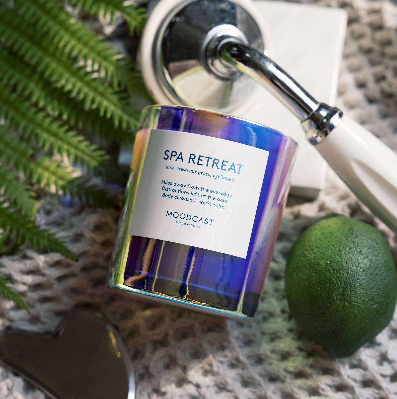 Moodcast Fragrance Co. - Vente Bougie en bocal - Bougie en cire de coco - Ambiance - Retraite Spa - Pot en verre de 8 oz4