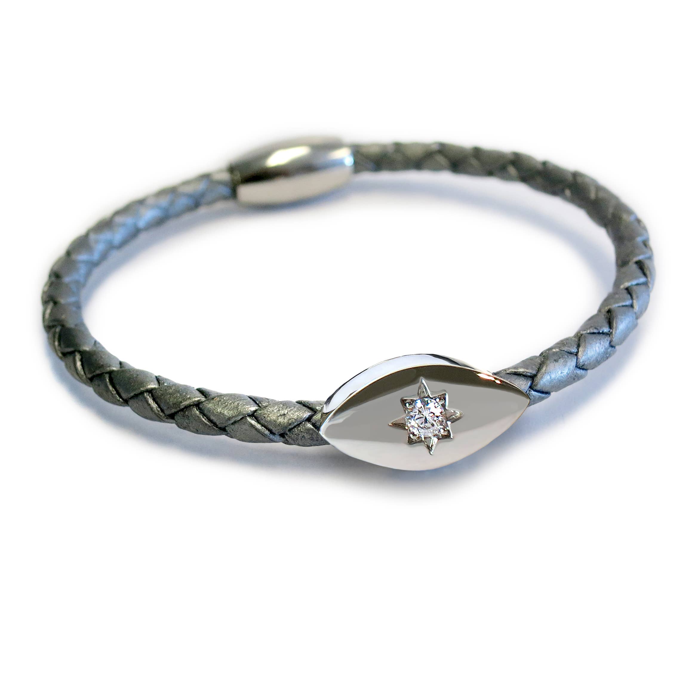 Liza Schwartz Jewelry - Vente Bracelets à breloques/pendentifs - Bracelet Evil Eye Starlight Argent - Cliquez pour plus de couleurs2