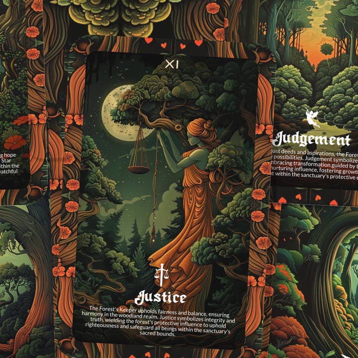 Ibiza Tarot USA – wholesale Tarot cards – The Forest's Keeper Tarot - 22 Major Arcana - A unique spiritual journey - Protecting and communing with the ancient wisdom of the woods.9