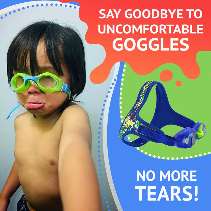 FROGGLEZ Swim Goggles - Wholesale Swimming goggles – Kids & Baby - Blue Wavez Swim Goggles for Kids1