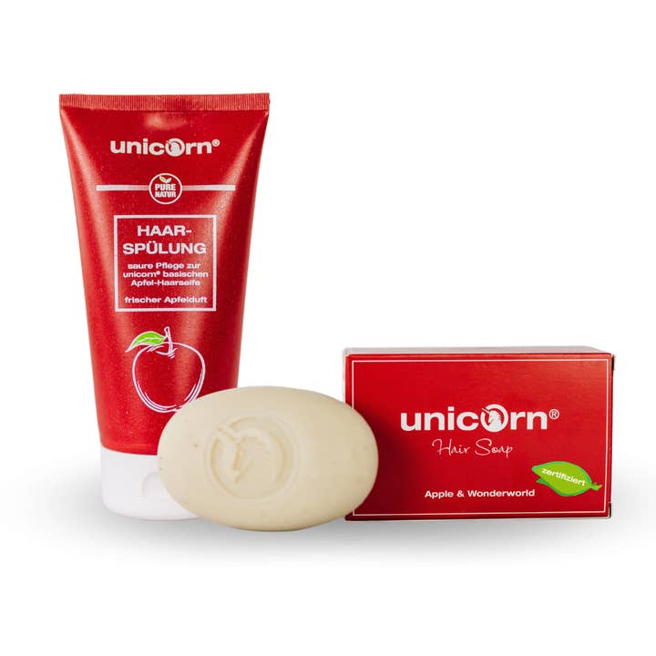 Combi enhjørning® æble hår sæbe & sure hårbalsam for engroshandel hos Spa Vivent