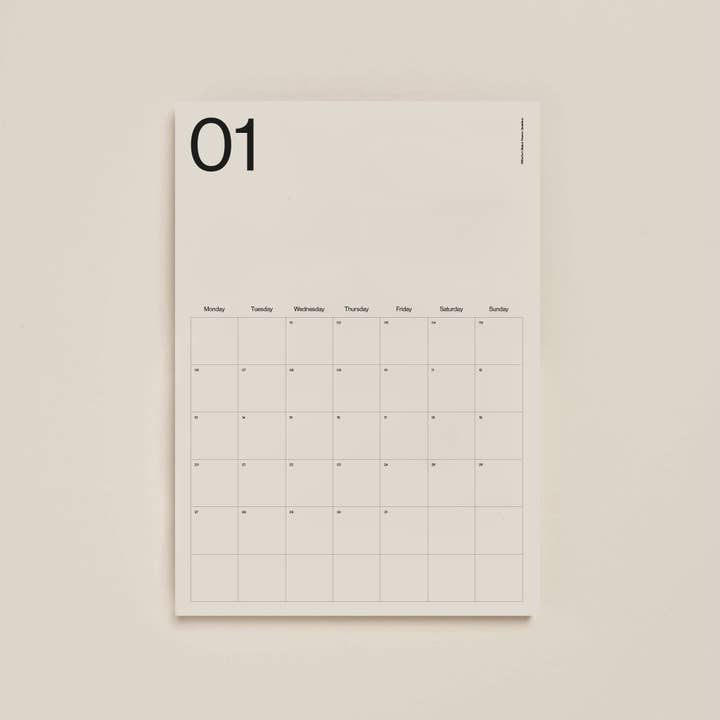 This Might Work - Wholesale Planner - Monthly Minimalist Wall Planner 20263